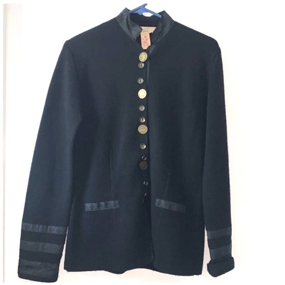 Telluride Clothing Co. Wool Jacket Medium Black Button-Up